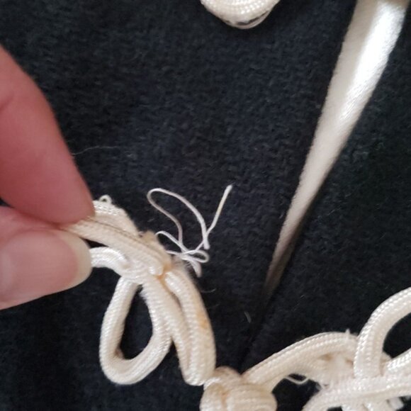 Vintage 60's Cropped Mandarin Style Collar Bolero Jacket Size Medium - Picture 13 of 16